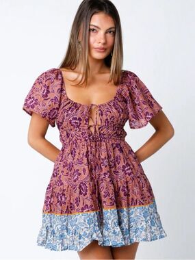 NWT Olivaceous Floral Bohemian Dress